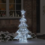 Kalėdų eglutė su 100 LED &Scaron;alta balta 120 cm Akrilas