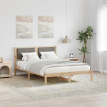 Lova Lovos rėmas Taupe 135 x 190 cm Kietos pu&scaron;ies mediena