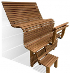Modulinis pirties gultas ERGONOMIC, Termo-drebulės mediena, 2100 mm