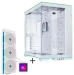 Lian Li O11 Dynamic EVO RGB PC Case Bundle + HydroShift II LCD-S 360TL AiO - Baltas