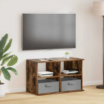 TV staliukas Televizoriaus stovas su stalčių Rūkyta ąžuolas 79 x 40 x 48 cm