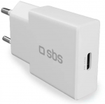 SBS PD kelioninis įkroviklis &bdquo;UltraSlim&ldquo;, 30 W, USB-C, GaN, baltas