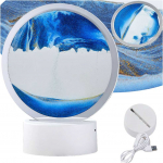 Pakabinamas &scaron;viestuvas 3D smėlio lempa, dinami&scaron;kas smėlis, dekoratyvinė stalo lempa, USB LED RGB