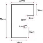 Ramka Focus Dahlia Juodas 20x25/PP 15x20