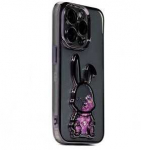 iLike Apple iPhone 14 Pro Max Silikoninis dėklas Print Desire Rabbit Violetinė