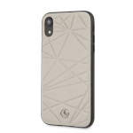 Dėklas Mercedes-Benz Apple iPhone XR Twister Genuine Leather Hard Case Pilkas