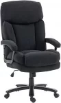 Aosom Ergonominė biuro kėdė, juoda, poliesteris, iki 200 kg, 68,5 x 79 x 117-125 cm