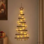 Kabančios Kalėdų eglutės su žaisliukais 90 cm 30 LED