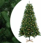 Dirbtinė Kalėdų eglutė 210 cm 300 LED &Scaron;ilta balta PVC Žalia