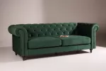 Venture Design Sofa Velvet, 3 vietų, samanų žalio aksomo audinys