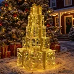 Kalėdinių LED dovanų dėžučių rinkinys 250 LED &Scaron;ilta balta