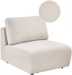 Sofa Beliani Vienvietis modulis &bdquo;KIVVIK Boucl&eacute;&ldquo;, laužyta balta