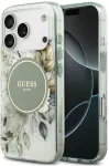 Dėklas Guess IML Flower & Tonal Circle MagSafe do iPhone 18 Pro Max / 17 Pro Max žalia