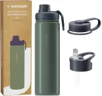 Wessper Buteliukas termiczna B3 Thermosteel Shiny Olive 700ml (WES266-SO-700)