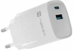NATEC Tinklo įkroviklis Ribera GaN USB-A + USB-C Power Delivery 30 W balta