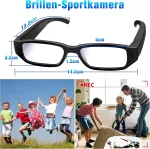 Nisanmoon akiniai sporto kamera, akinių vaizdo kamera hd 1080p sporto kamera akiniai, maža veiksmo kamera palaiko fotografavimą/vaizdo įra&scaron;ymą/ciklo įra&scaron;ymą dviračiui ir motociklui