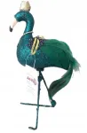 Flamingas, žalias eglutės pakabukas