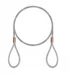 Nerūdijančio plieno trosas su kilpomis, 1.5mm 500cm 5m