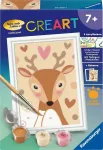 Ravensburger Creart 20290 - mielas elnias - pie&scaron;imas pagal skaičius vaikams nuo 7 metų, pie&scaron;imo rinkinys su rėmeliu, teptuku ir akriliniais dažais, dovana mergaitėms ir berniukams