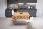 Le Jardin du Lin virtuvinis staltiesės dekoravimas oranžinis ne tiesus baltas 140 x 140 cm, suprojektuotas ir pagamintas Turkijoje