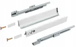 System Box Tb10-250/b/new: Balta žema stalčius, 250 mm gylis, 84,5 mm auk&scaron;tis