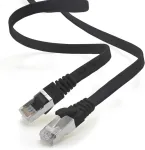 1attack.de 0.5 m - juodas - 1 vnt Cat.7 Gigabit Ethernet Lan plok&scaron;čias kabelis (rj45) tinklo kabelis (10 Gbit/s) montavimo kabelis plonas suderinamas su Cat.5 - Cat.5e - Cat.6