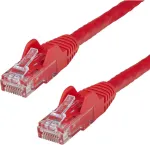 PATCH Startech 50 pėdų Cat6 Utp Komutacinis kabelis Etl Verified be užkabinimo - raudonas