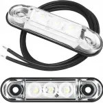 Priekinis baltas gabaritinis žibintas Led Ld2438 slim Puspriekabė Auto Tralas