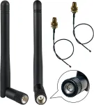 Khiyqilo Wifi antena 2.4ghz 3dbi Sma jungtis Ipex antena Wifi mar&scaron;rutizatoriui belaidžio tinklo kortelei apsaugos Ip kamerai vaizdo stebėjimo monitoriui Bluetooth antenai