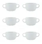 Lubiana Daisy 6x sultinio puodelis 300 ml 6 vnt. 6 asmenims, balta porcelianas
