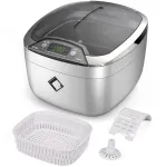 Lifebasis ultragarsinis valymo įrenginys, ultragarsinis valiklis akinių valymo įrenginys 850 ml ultragarsinis įrenginys su led ap&scaron;vietimu breketų valymo ultragarsinė vonelė akiniams, cd, dvd, papuo&scaron;alams, laikrodžiams, sidabrui