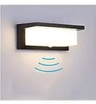 Elitlife sieninis &scaron;viestuvas vidaus/lauko - 18 W Led sieninė lempa su judesio davikliu, atspari vandeniui Ip65 Led sieninė lempa vidaus/lauko naudojimui sodui, koridoriui, takui, verandai, &scaron;ilta balta &scaron;viesa