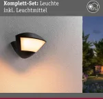 Paulmann 94864 led lauko sieninis &scaron;viestuvas zigbee 3.0 skyla su judesio davikliu, draugi&scaron;kas vabzdžiams, ip44, 226 x 164 mm, reguliuojama &scaron;iluma, 10 w, 840 lm, 230 v, antracito spalvos aliuminis