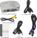 Vga į Av/s-video keitiklis su vaizdo konversija