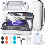 Fyoung 14-in-1 priedų rinkinys, skirtas Playstation Portal, krep&scaron;ys ir magnetinė įkrovimo stotelė, skirta Ps5 Portal su apsauginiu dėklu, 2 apsauginės plėvelės, laidinės ausinės, 8 nyk&scaron;čio lazdelės (balta)