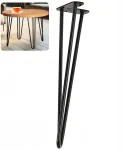 Metalinė "hairpin" stalo koja 45 cm, juoda