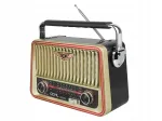 Ltc ne&scaron;iojamas Fm/usb/sd/aux/solar Retro radijas