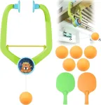 Onenine treniruoklio stalo teniso rinkinys pakabinimui, ping pong žaidimas ant durų rėmo, reguliuojamas ping pong žaidimas ant durų, stalo teniso priedai vaikams ir suaugusiems, ne&scaron;iojamas stalo teniso raketės rinkinys