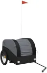 Dviračio priekaba, juodos spalvos, 45kg, geležis