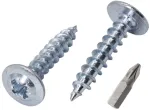 (1300 vnt. pakuotė) Cinkuoti plieno 4.0 x 20mm medsraigčiai metaliniai varžtai modifikuota santvaros galvutė savaime įsisriegiantys (1300, 4.0 x 20mm)