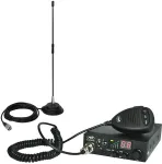 CB PNI ESCORT HP 8024 ASQ radijo stoties komplektas, 4W, AM-FM, 12 / 24V + CB PNI Extra 40 antena su 5-7KM magnetu