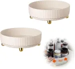Cobenga Lazy Susan besisukantis organiseris, 360&deg; besisukantis laikymo padėklas, makiažo ir kvepalų organiseris, 8.7 colių besisukantis spintos organiseris makiažo kosmetikos stalvir&scaron;iui, 2 vnt.