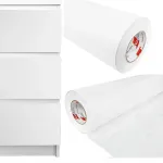 Lipni baldų plėvelė, balta matinė spalva, Pvc folija, baldų renovacija