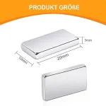 16 magnetų rinkinys, stiprūs, 20 x 10 x 3 mm neodimio magnetai itin stiprūs, magnetai magnetinei lentai, itin stiprūs retųjų žemių magnetai, stačiakampiai magnetai virtuvės spintelei, biurui, baltajai lentai