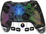 Dyonder Switch Controller, Led belaidis Switch Pro valdiklis, skirtas Switch/switch Lite/switch Oled, su Rgb belaidžiu žaidimų valdikliu, skirtas Pc/telefonui (juodas)