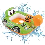 Baby Swimming, dellyy plaukiojimo ratas, pripučiamas animacinis plaukimo ratas kūdikiams, pripučiamas plaukimo pagalbos ratas su sėdyne, skirtas 6 mėnesių &ndash; 3 metų amžiaus plaukimo treniruotėms (ekskavatorius)
