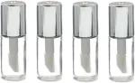 Ericotry 12 vnt. 1,2 ml 0,04 oz tu&scaron;čias daugkartinio naudojimo plastikinis lūpų blizgesio, lūpų balzamo tūbelės buteliuko indelis, mini &bdquo;pasidaryk pats&ldquo; lūpų dažų makiažo tūbelės buteliukas su sidabriniu dangteliu