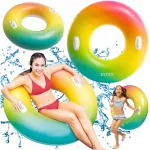 Pripučiamas plaukimo ratas vaivoryk&scaron;tė Intex didelis xxl fotelis su rankenomis 119 cm