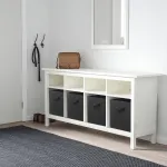 Powerking medžiaginė dėžė-organaizeris, 2 sulankstomų kubų rinkinys, juoda