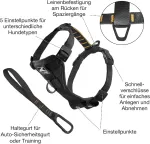 Kurgo Tru-fit Smart &scaron;unų petne&scaron;os su greito atsegimo sagtimis, lengvos petne&scaron;os aktyviems &scaron;unims, M dydis
